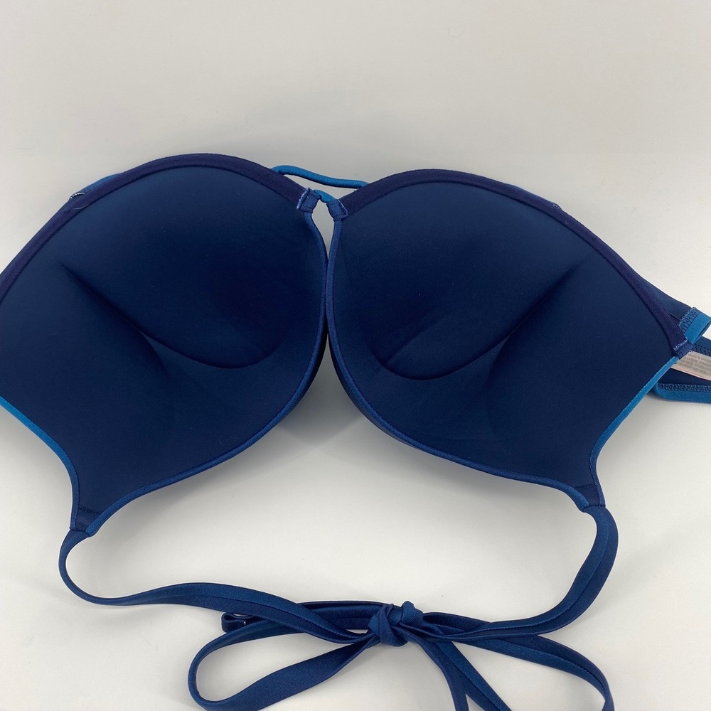 Victoria's Secret Bikini Top Womens 38DD Blue Ombre Push Up Underwire Swim  NWT - Picture 4 of 10